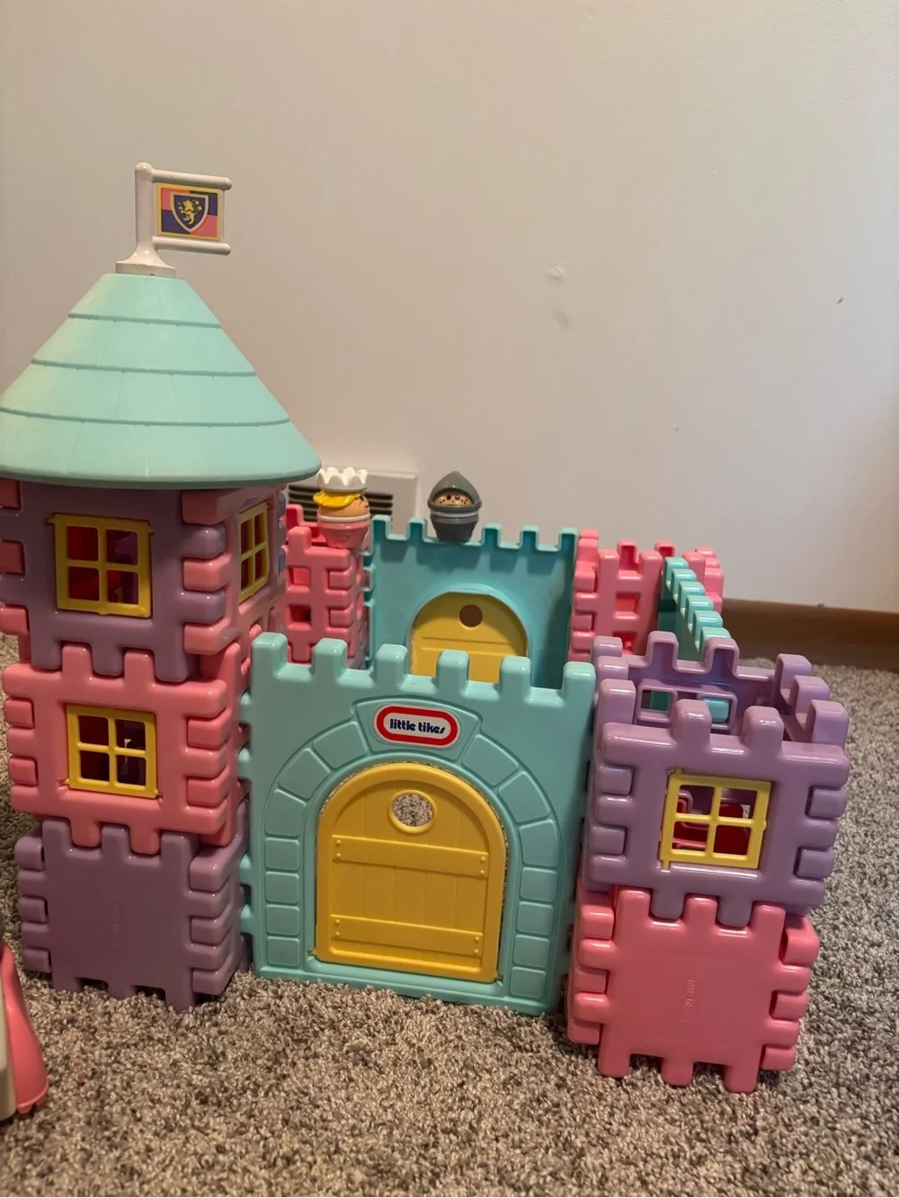 Vintage Rare Set Wee Waffle Storybook Castle - Pastel Pink, Purple & Blue